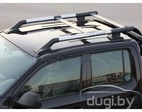 Рейлинги алюминиевые с пластиковыми окончаниями для Amarok